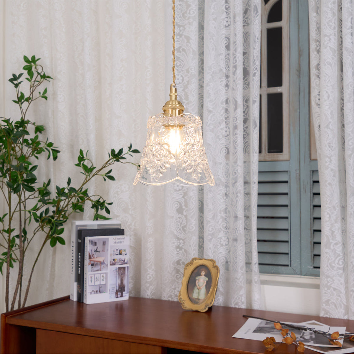 Flower Glass Pendant Lamp