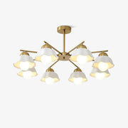 Zasila Nordic Art Flower Shade Ceramics Chandelier-Neutral Decor