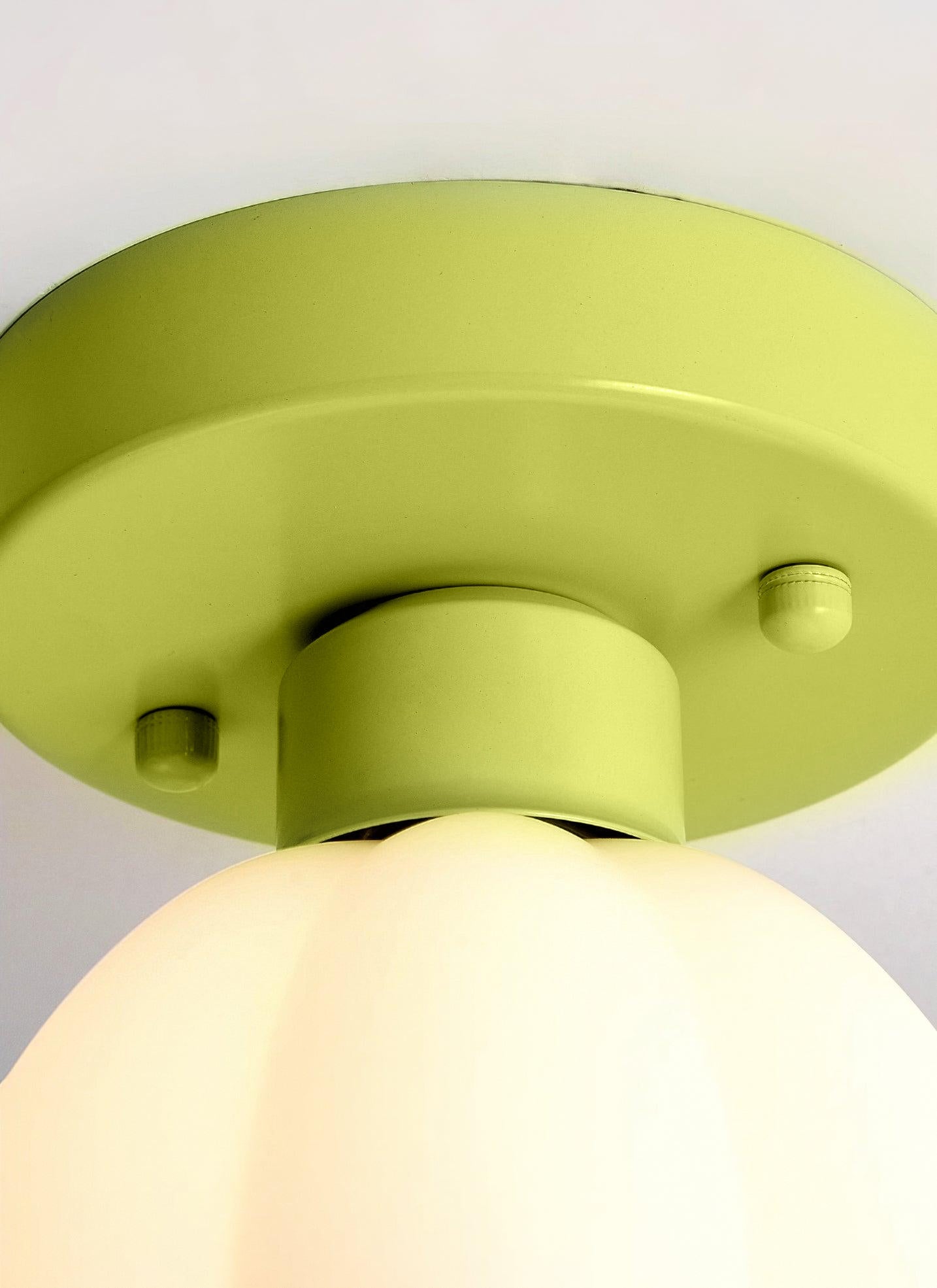 Zevinora Flower Shaded Glass Semi Flushmount Light-Neutral Decor