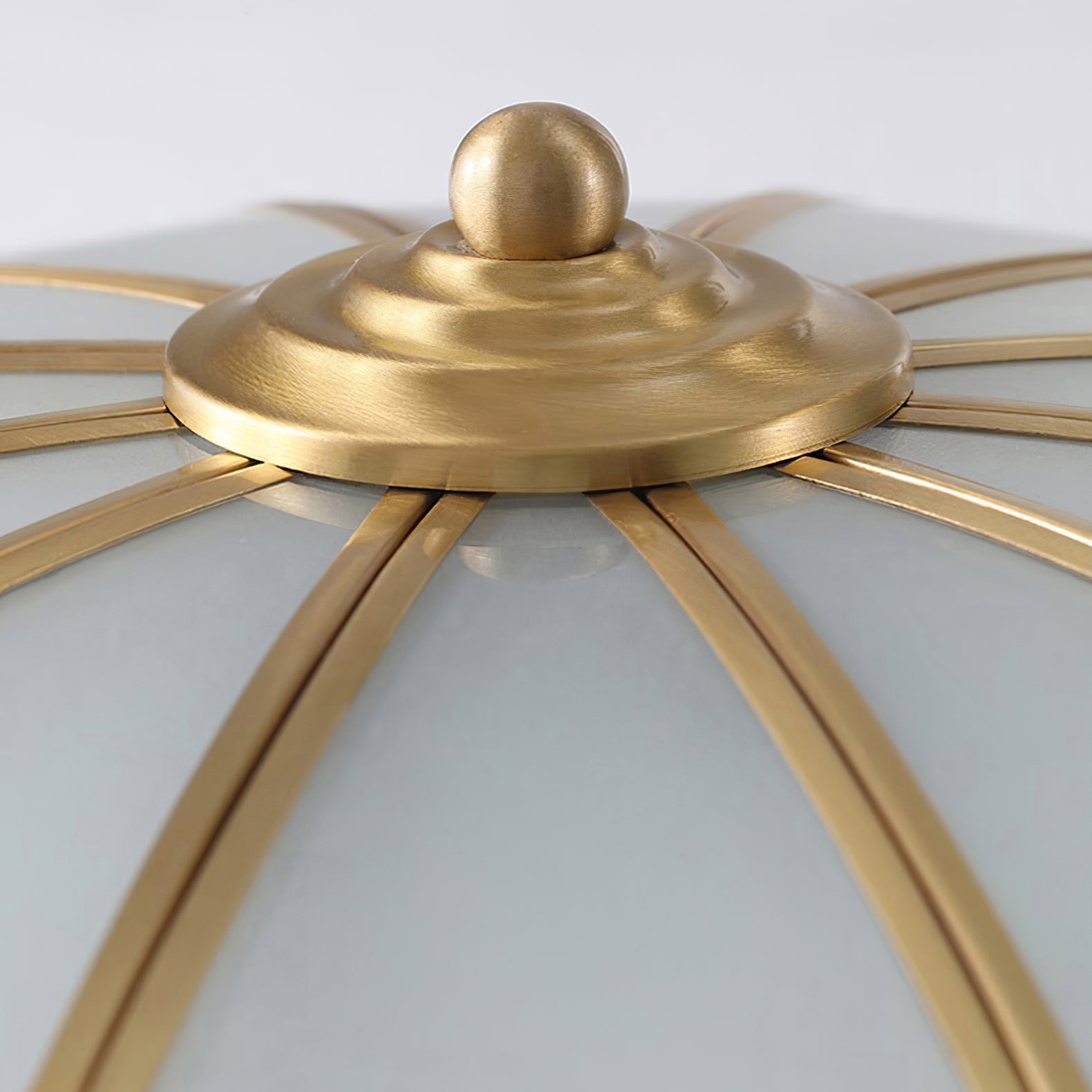 Viraean Flower Shape Brass Glass Ceiling Lamp-Neutral Decor