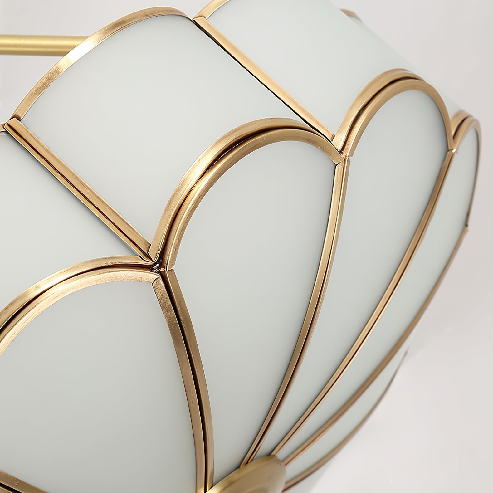 Levenor Ceiling Light Frosted Glass Petal Brass Art-Neutral Decor