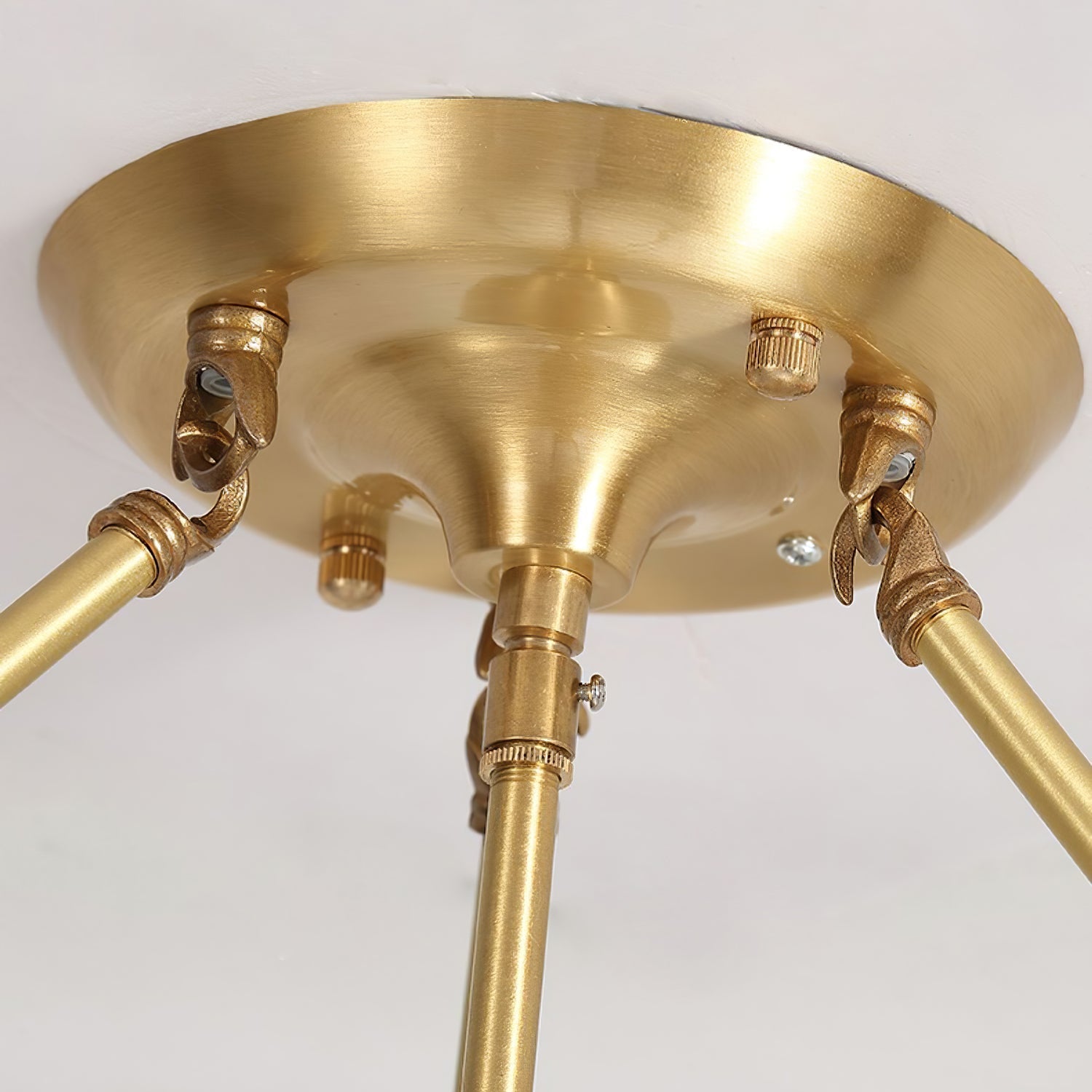 Levenor Ceiling Light Frosted Glass Petal Brass Art-Neutral Decor