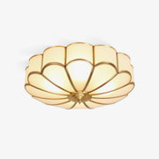 Lustra Ceiling Light Flower Shape Glass Brass-Neutral Decor