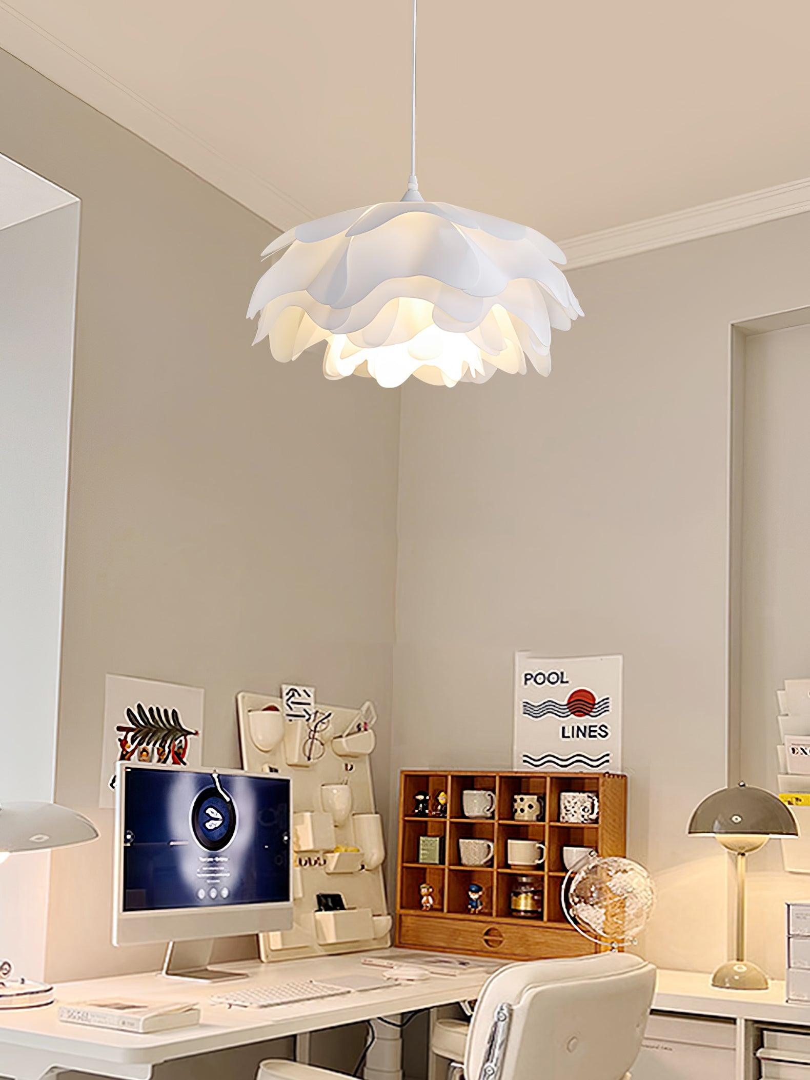 Niv Floral Pendant Lamp-Neutral Decor