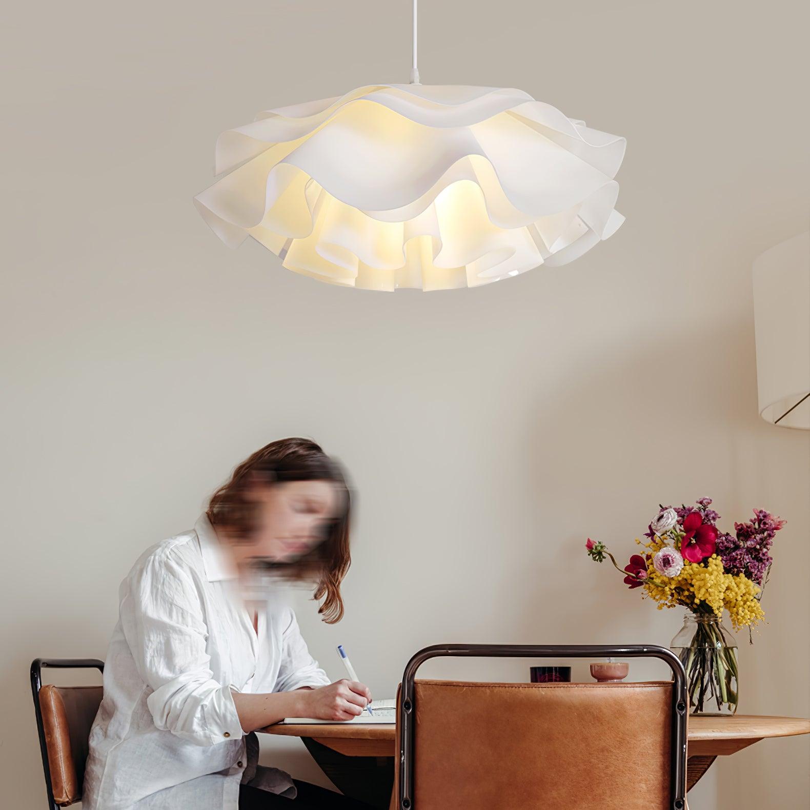 Niv Floral Pendant Lamp-Neutral Decor
