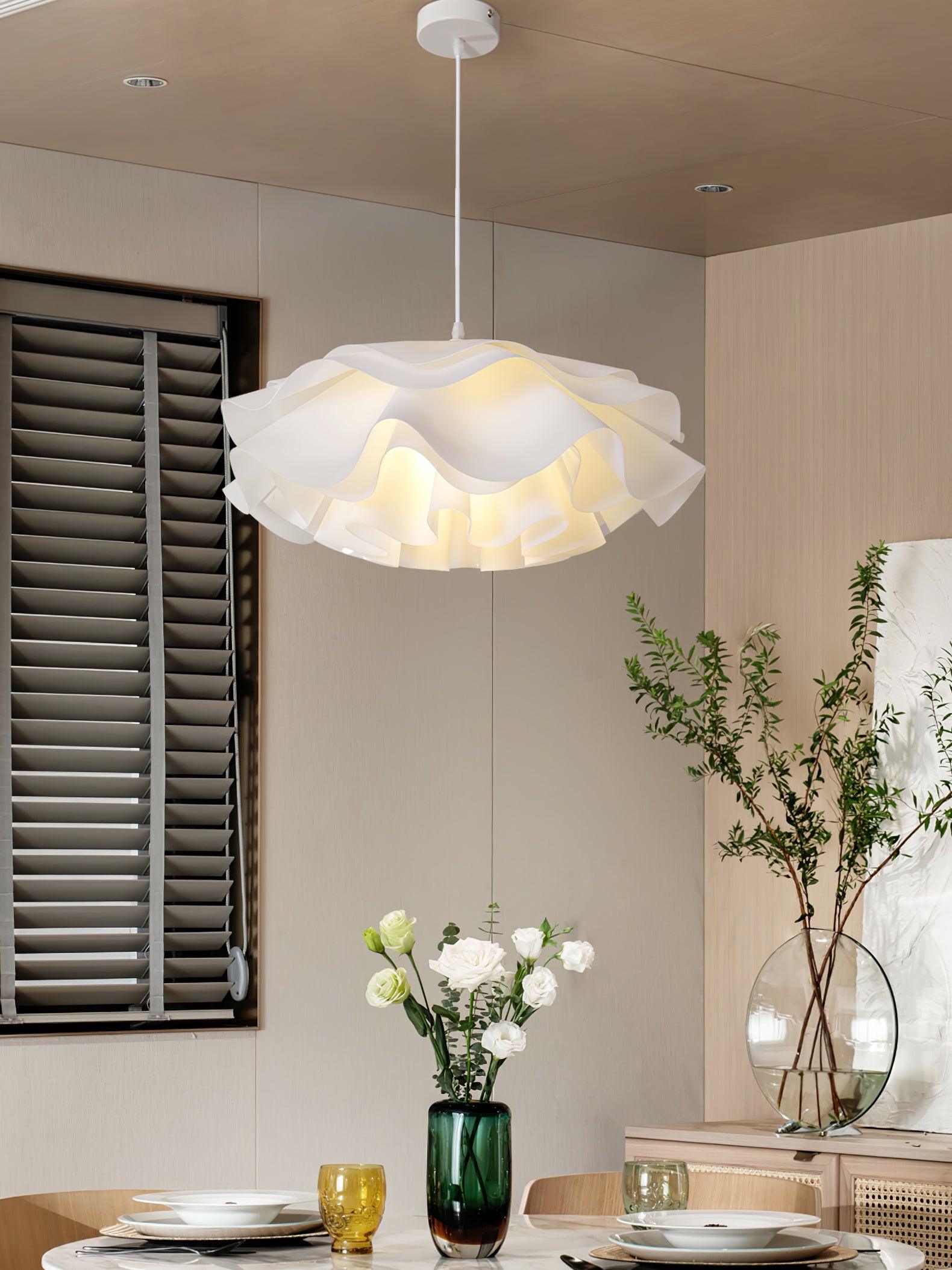 Niv Floral Pendant Lamp-Neutral Decor