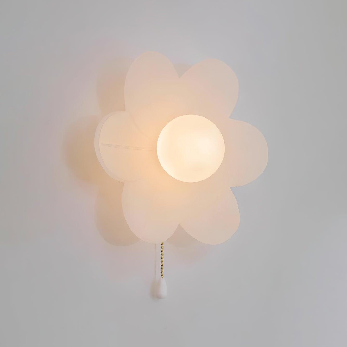 Bov Nordic Art Flowers Resin Wall Lamp-Neutral Decor
