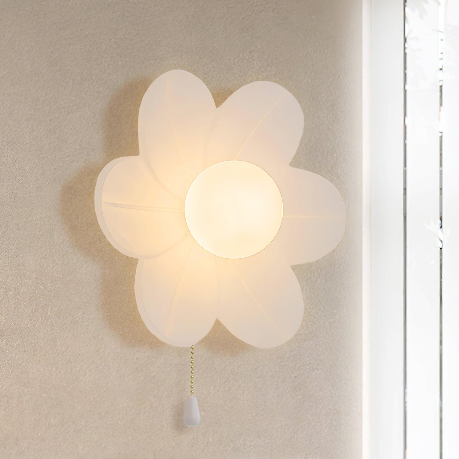 Bov Nordic Art Flowers Resin Wall Lamp-Neutral Decor