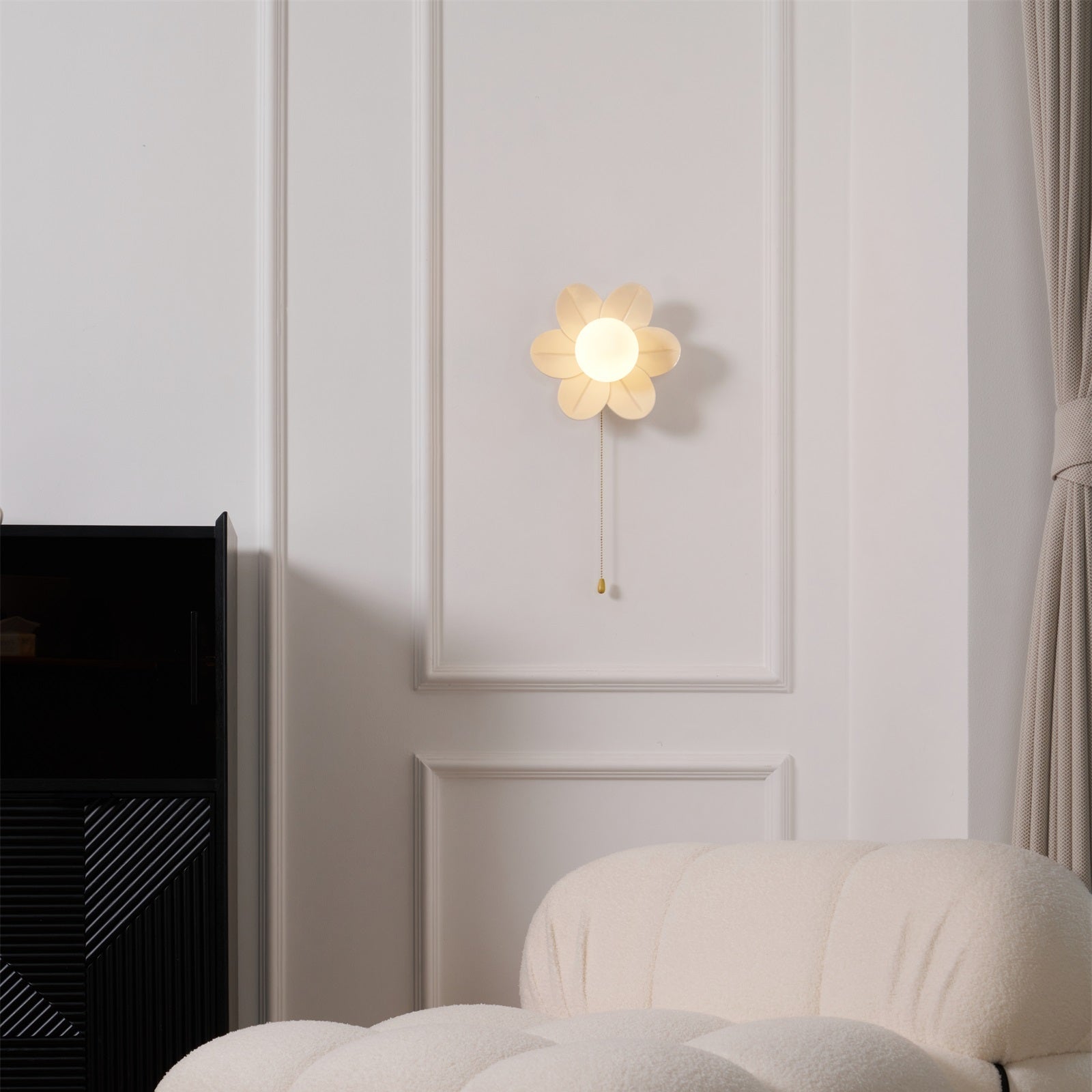 Bov Nordic Art Flowers Resin Wall Lamp-Neutral Decor