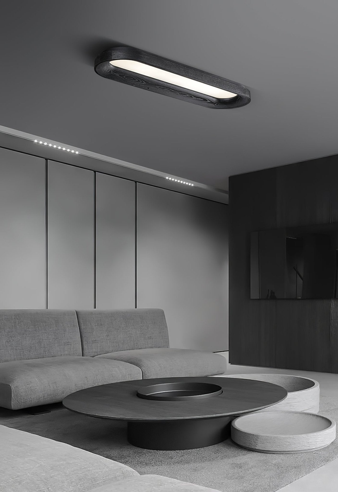 Zatalel Modern Minimalist Flowing Cloud Wood Ceiling Lamp-Neutral Decor