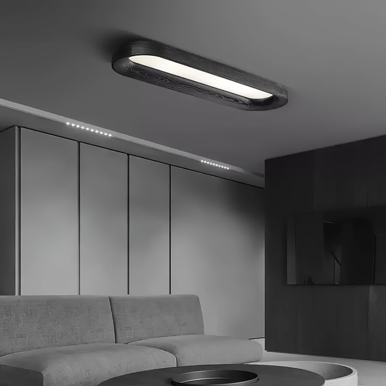 Zatalel Modern Minimalist Flowing Cloud Wood Ceiling Lamp-Neutral Decor