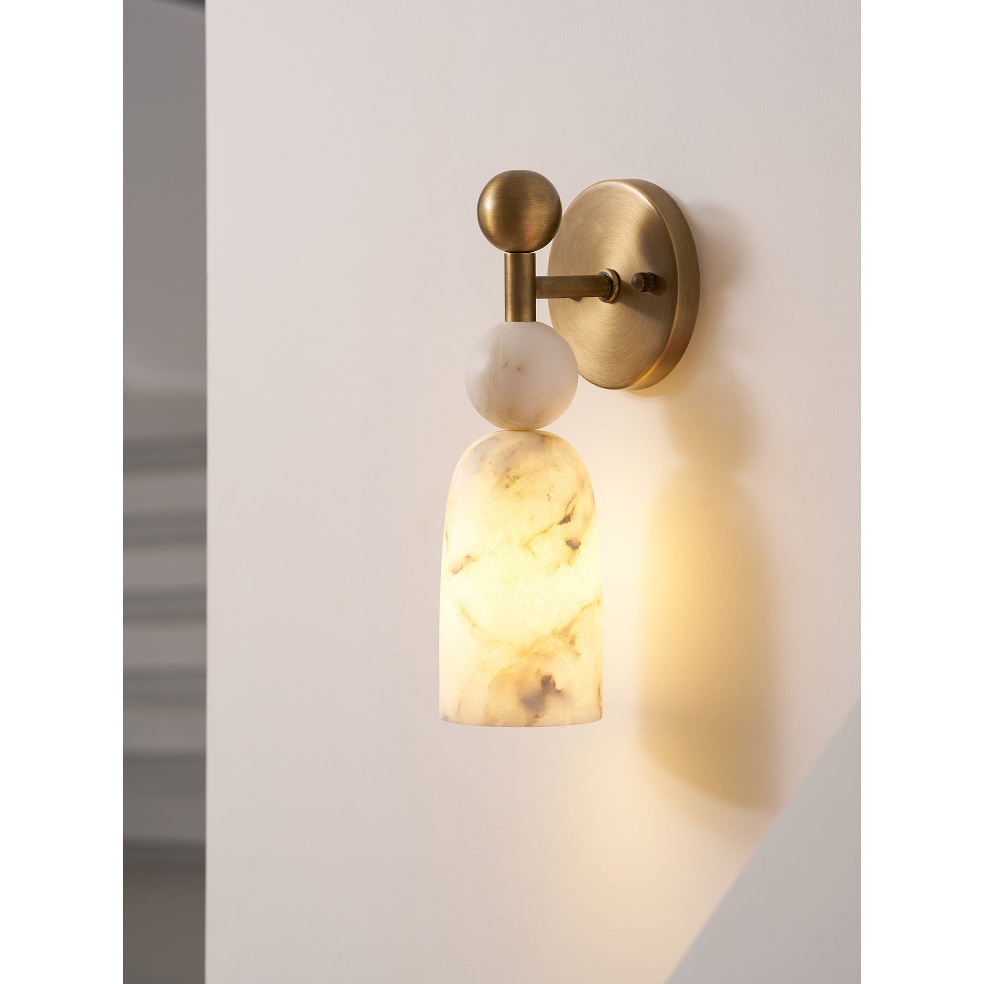 The lamp turned on, casting a soft, warm glow.
