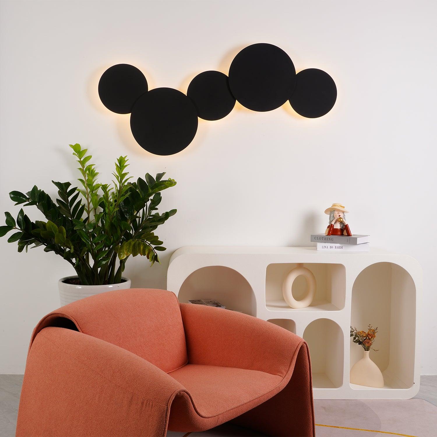 Arelis Geometric Disc Wall Lamp-Neutral Decor