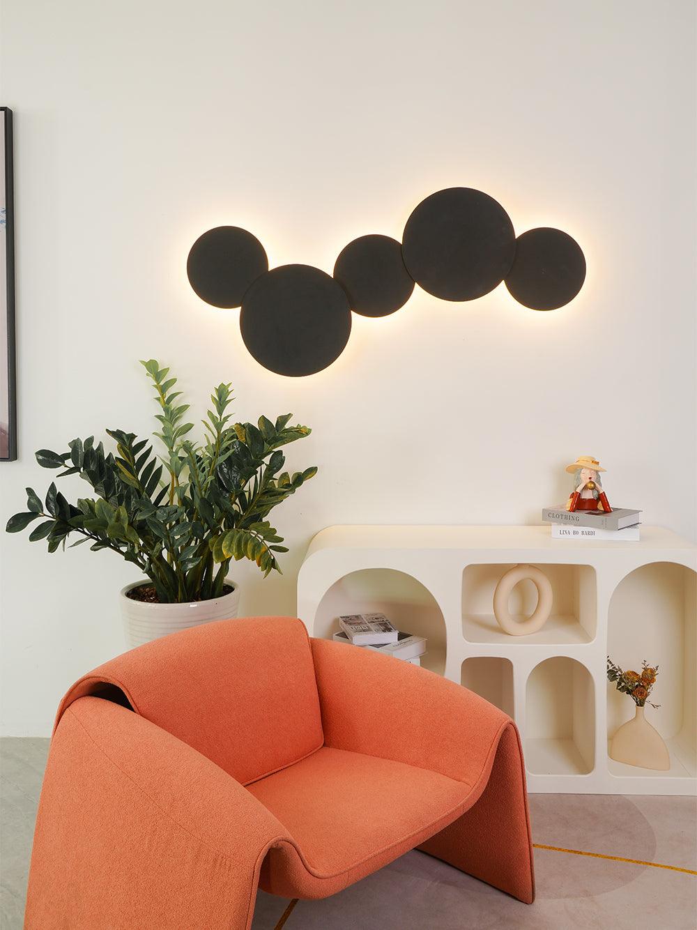 Arelis Geometric Disc Wall Lamp-Neutral Decor