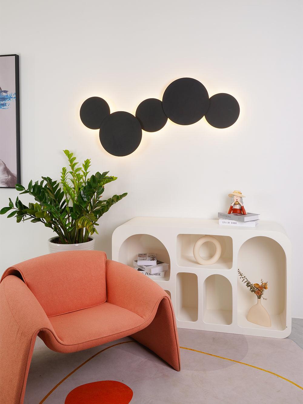 Arelis Geometric Disc Wall Lamp-Neutral Decor