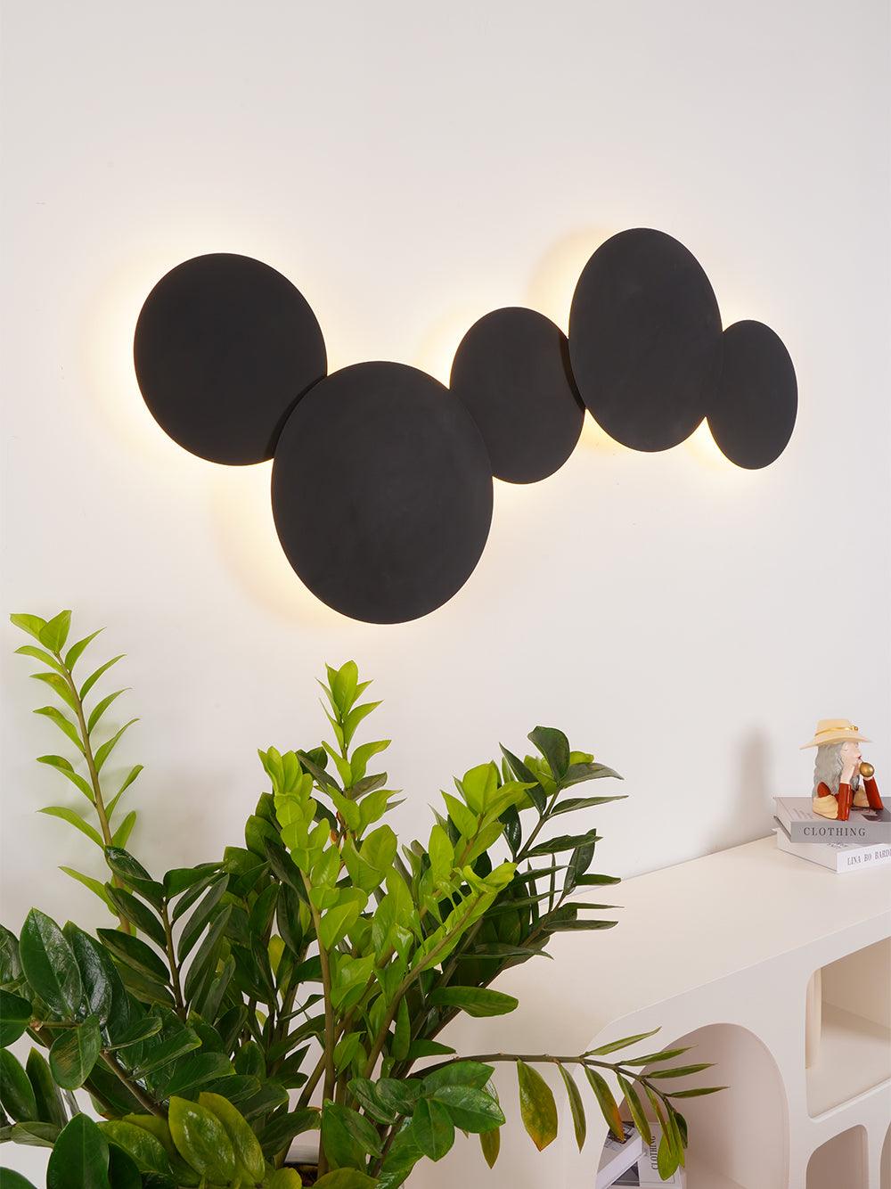 Arelis Geometric Disc Wall Lamp-Neutral Decor