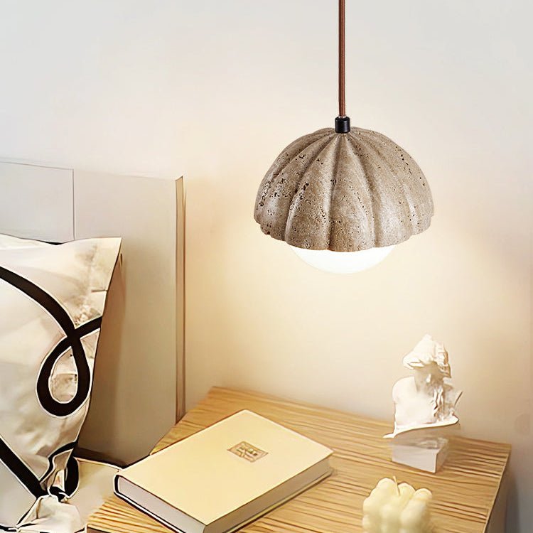 Fluted Orb Pendant Lamp-Neutral Decor