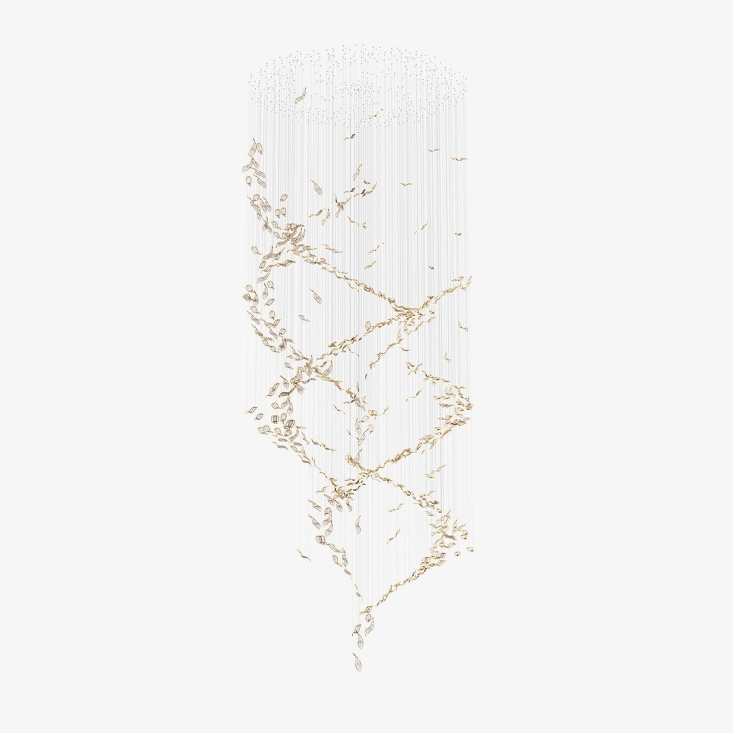 Lustra Chandelier Cascading Leaf Luxe-Neutral Decor