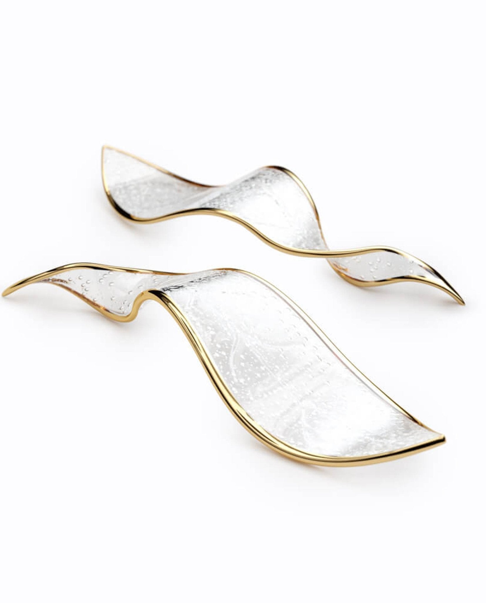 Lustra Chandelier Cascading Leaf Luxe-Neutral Decor