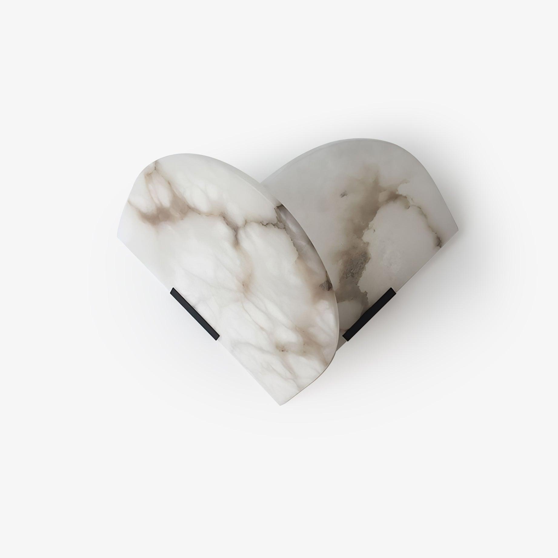 Pase Heart Alabaster Wall Light-Neutral Decor