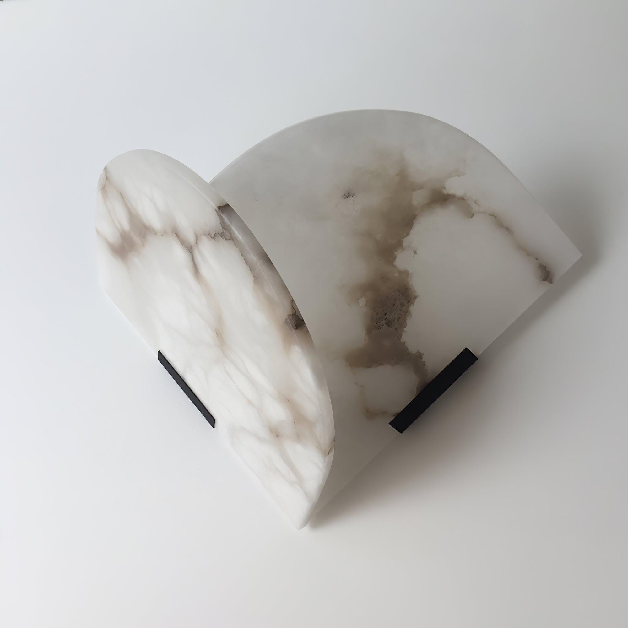 Pase Heart Alabaster Wall Light-Neutral Decor
