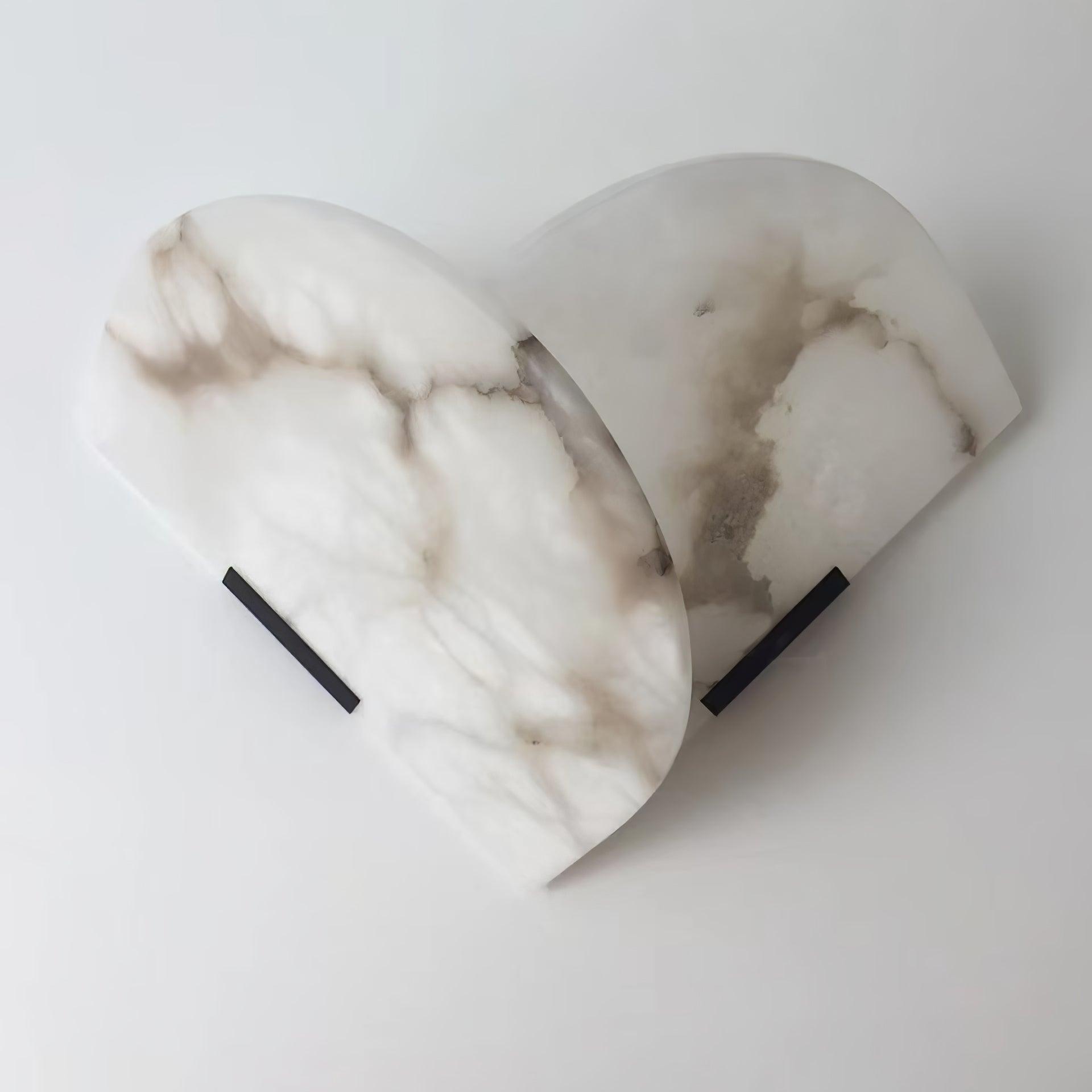 Pase Heart Alabaster Wall Light-Neutral Decor