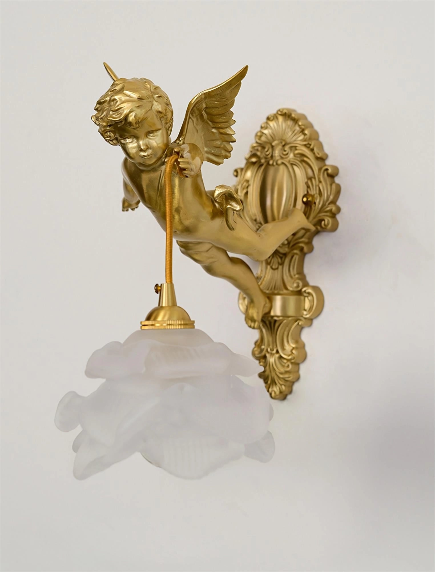 Bex Flying Angel Glass Wall Light-Neutral Decor