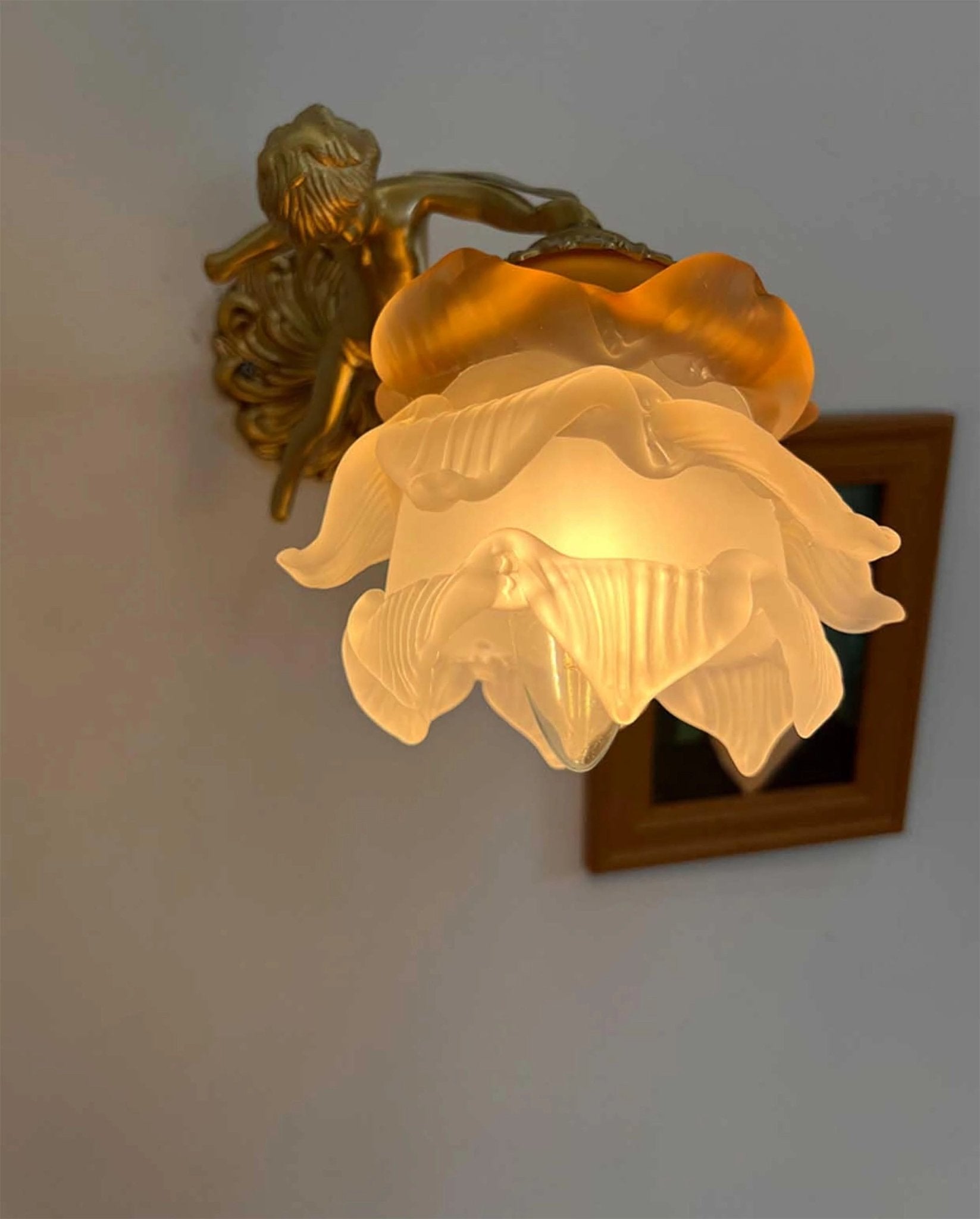 Bex Flying Angel Glass Wall Light-Neutral Decor