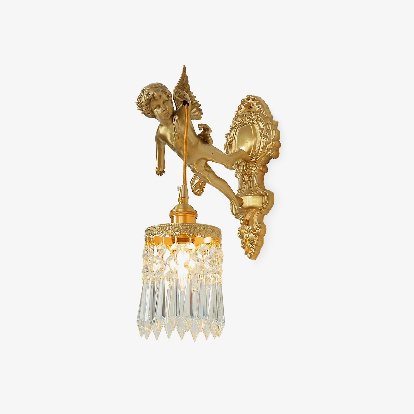 Bex Flying Angel Glass Wall Light-Neutral Decor