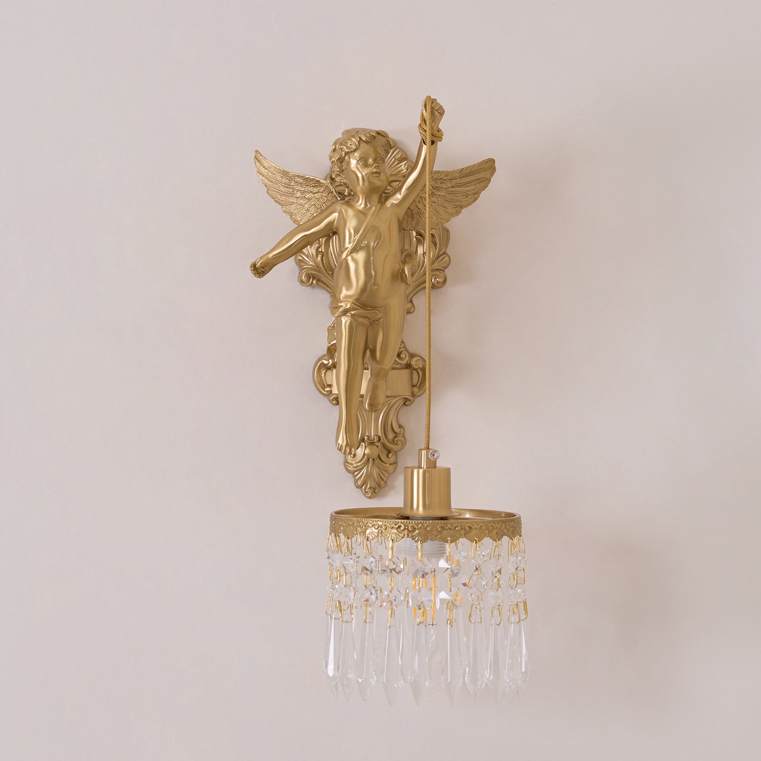 Bex Flying Angel Glass Wall Light-Neutral Decor