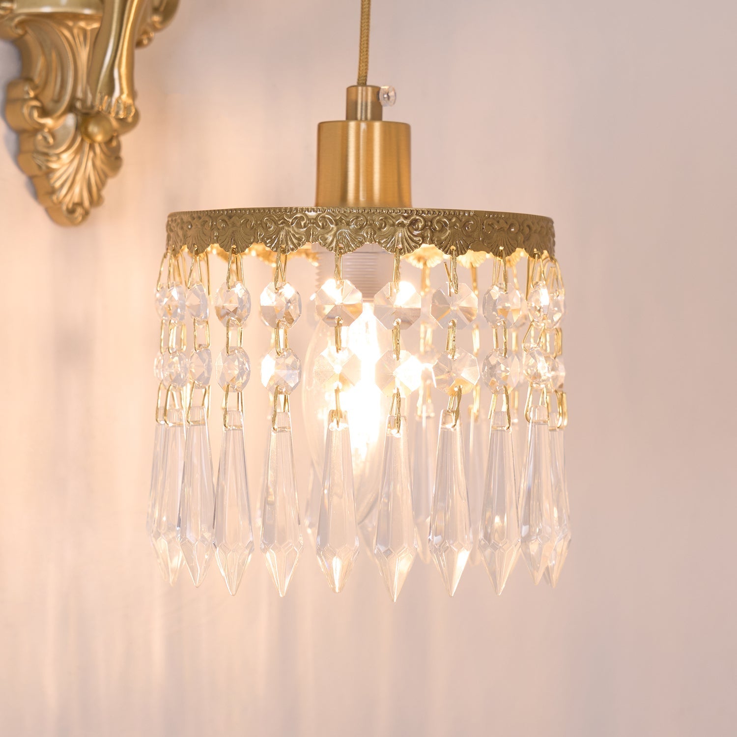 Bex Flying Angel Glass Wall Light-Neutral Decor