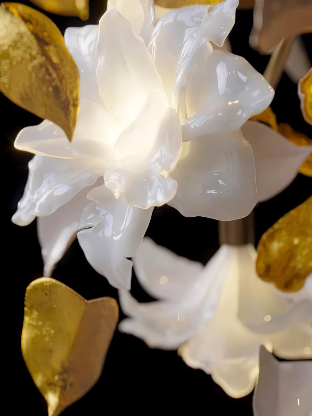 Araeos Flying Flowers Fluttering Brass Chandelier-Neutral Decor