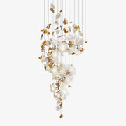 Araeos Flying Flowers Fluttering Brass Chandelier-Neutral Decor