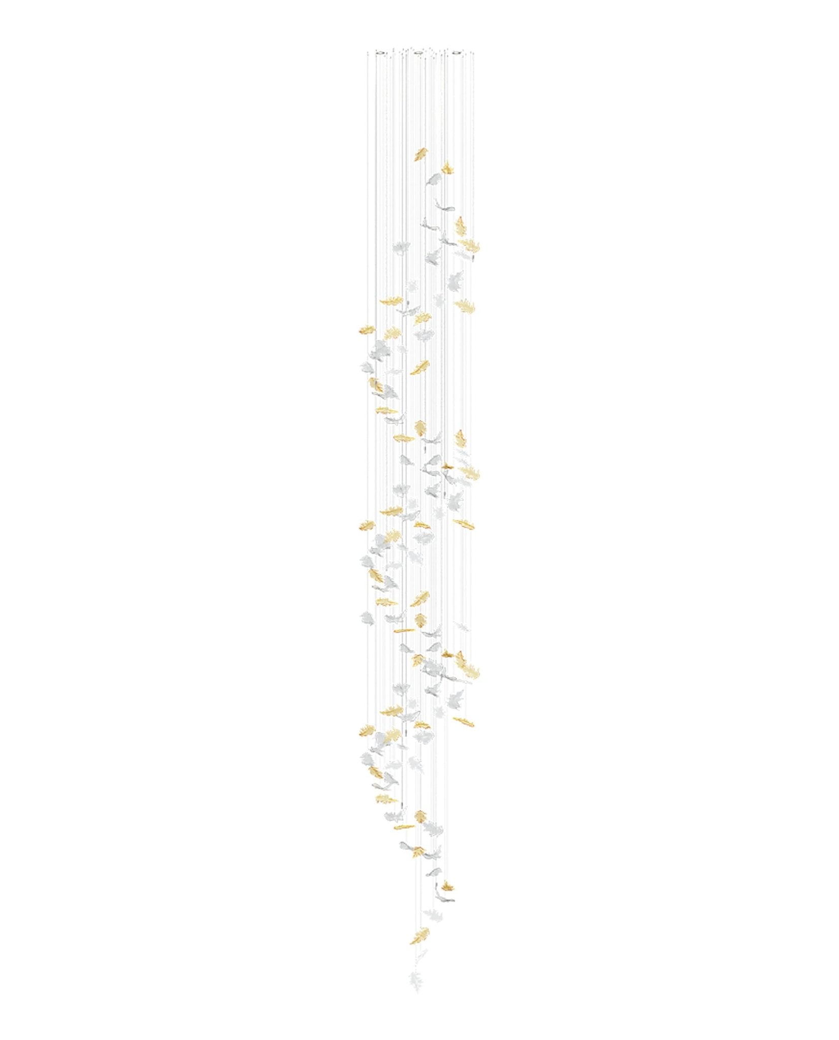 Cosolion Bird Amber Clear Glass Chandelier-Neutral Decor