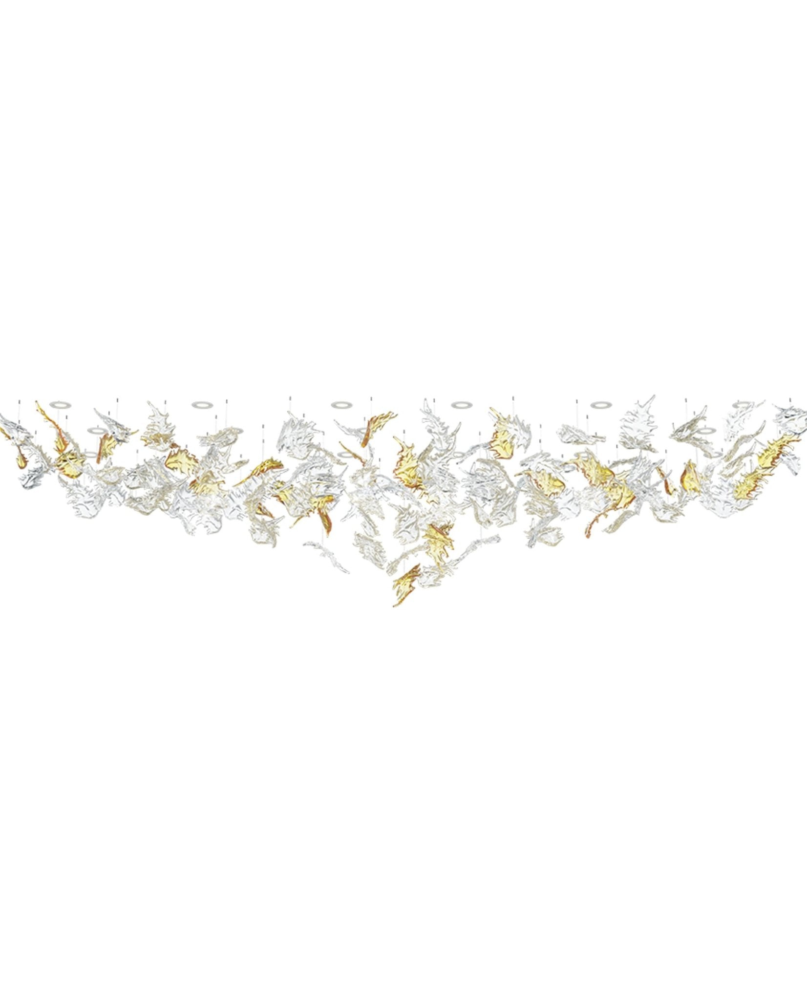 Cosolion Bird Amber Clear Glass Chandelier-Neutral Decor