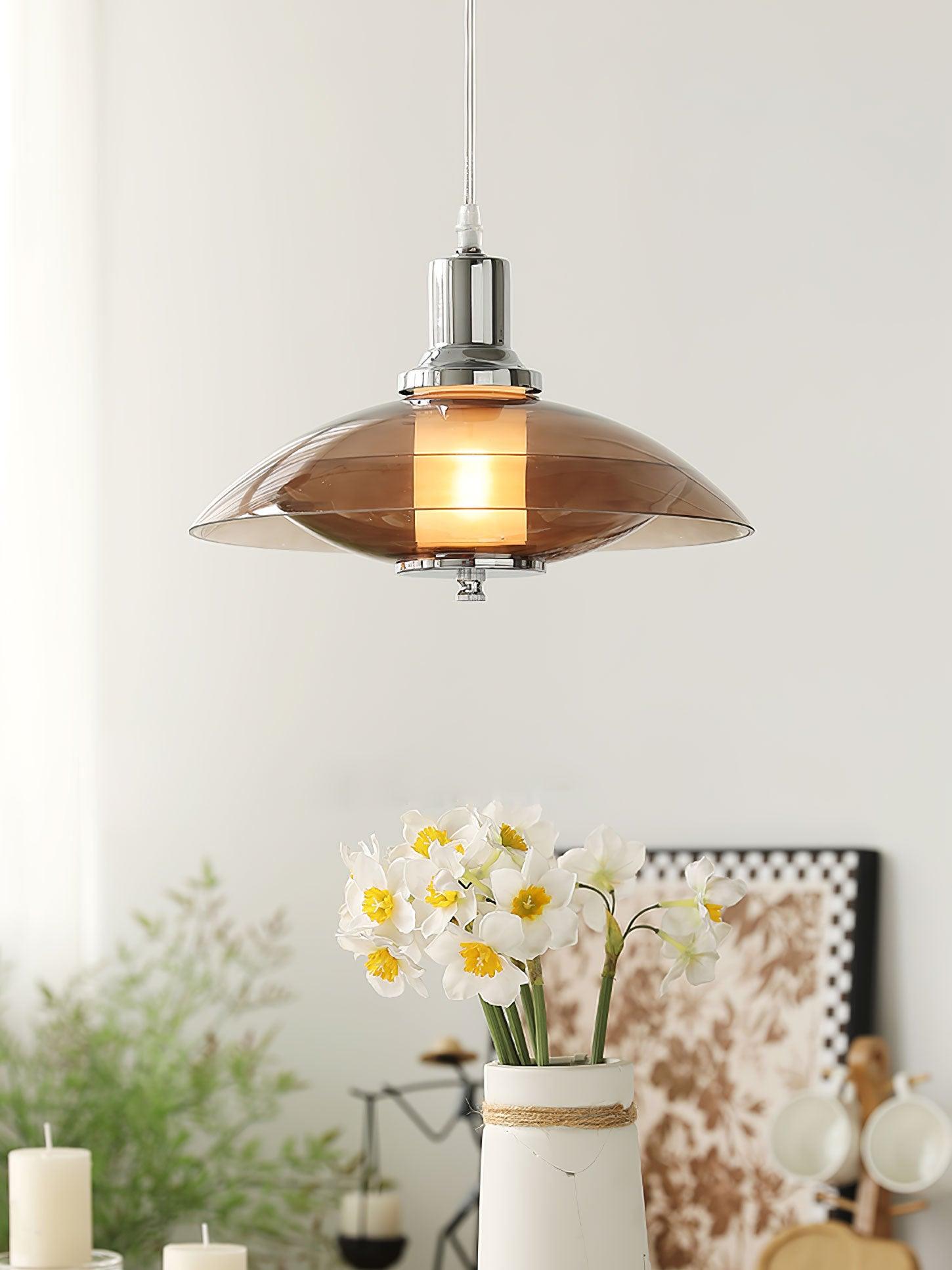 Aurelia Flying Saucer Pendant Light-Neutral Decor