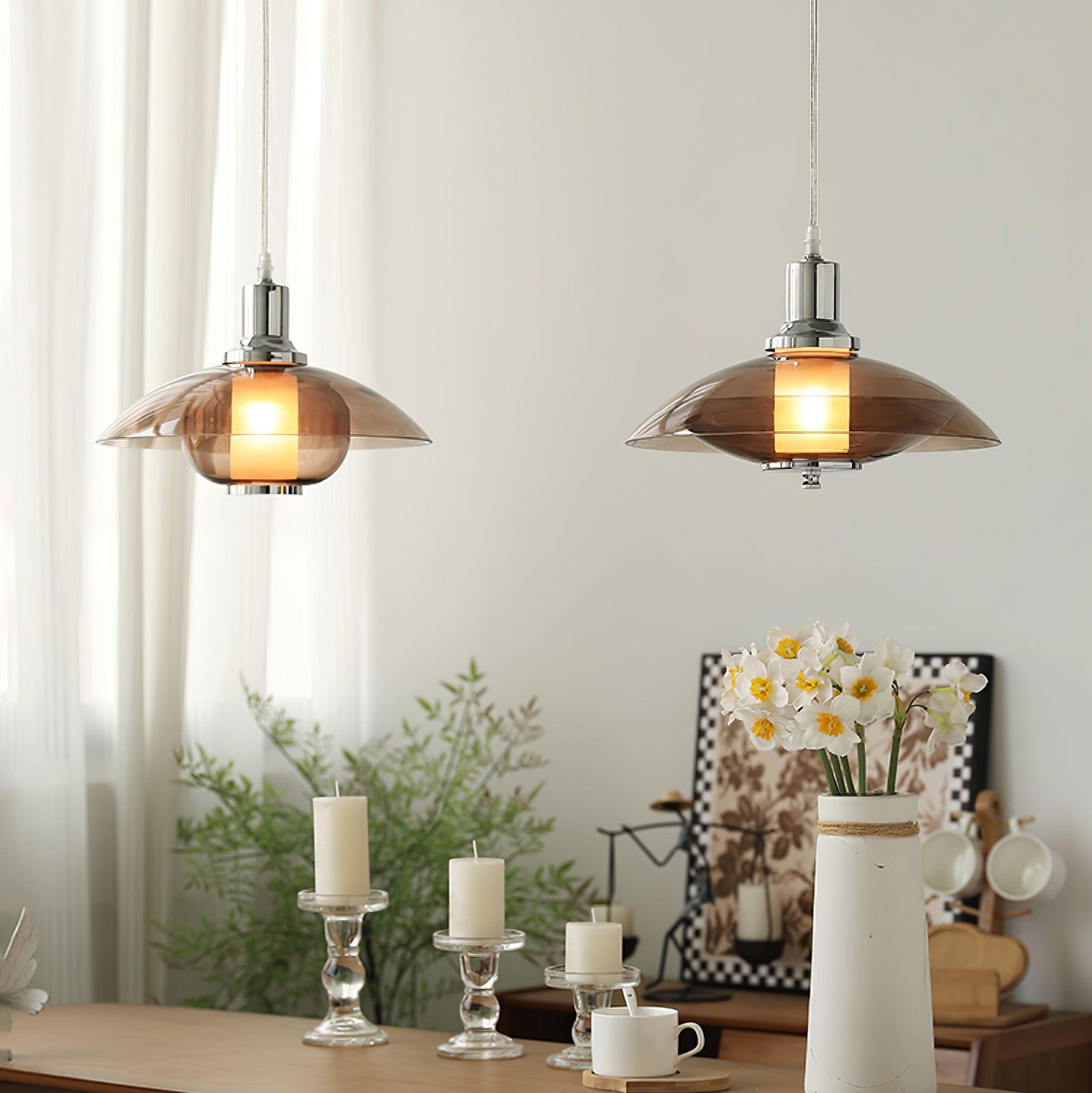 Aurelia Flying Saucer Pendant Light-Neutral Decor