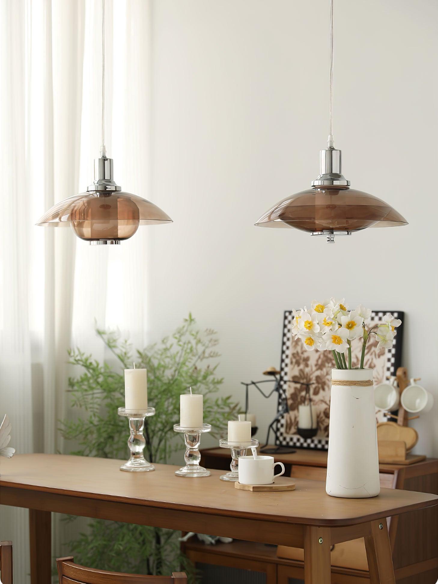 Aurelia Flying Saucer Pendant Light-Neutral Decor