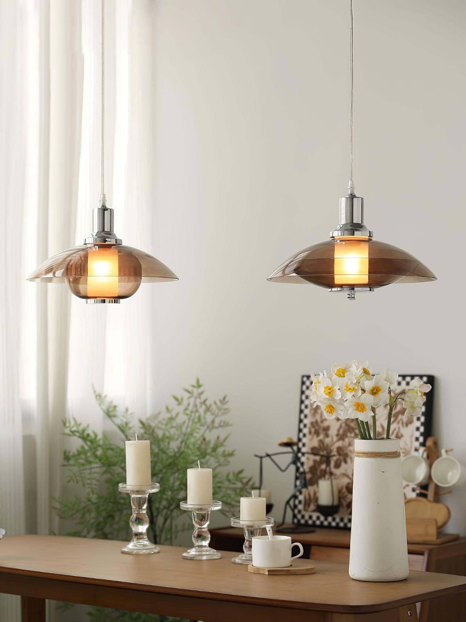 Aurelia Flying Saucer Pendant Light-Neutral Decor