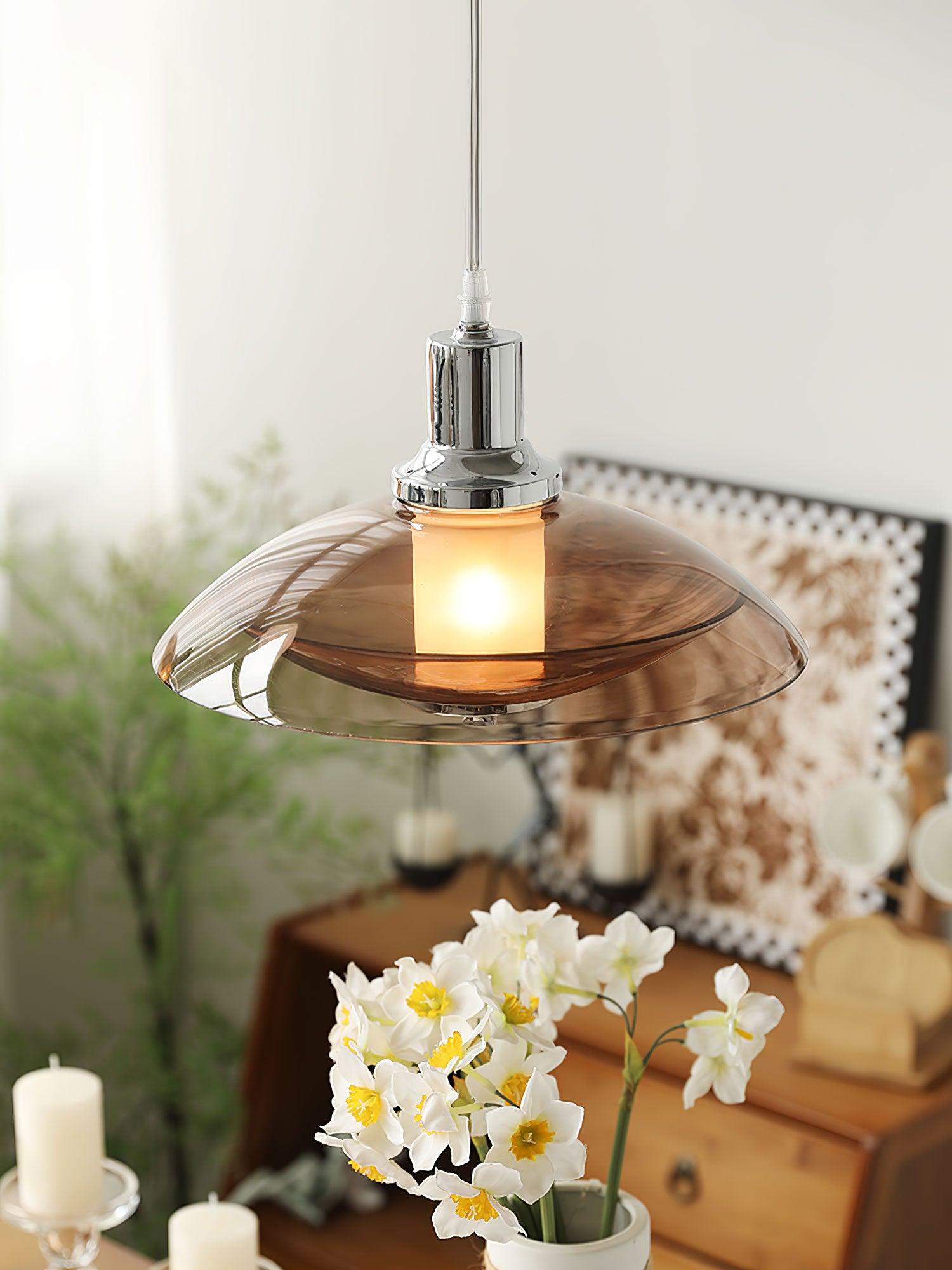 Aurelia Flying Saucer Pendant Light-Neutral Decor