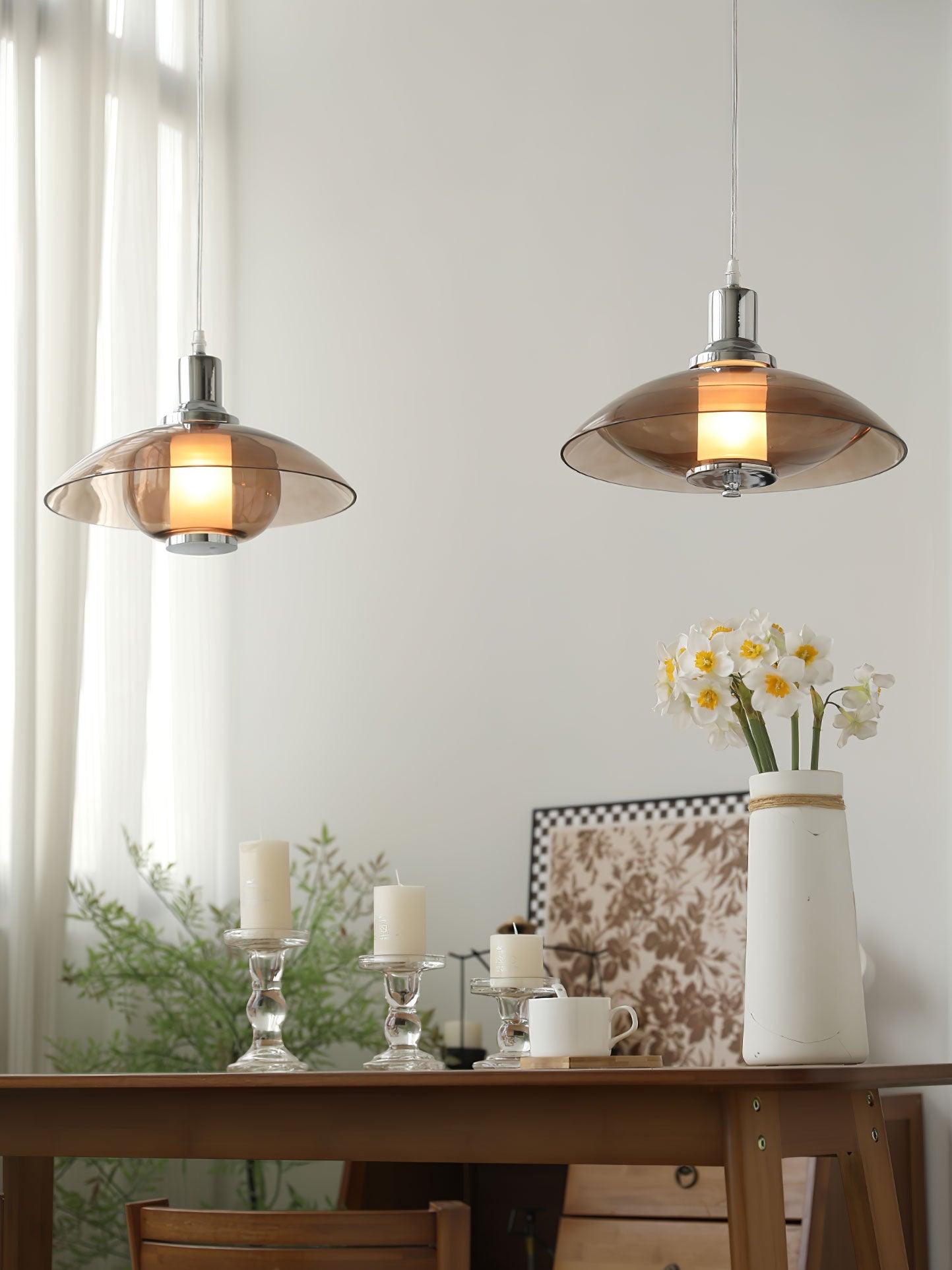 Aurelia Flying Saucer Pendant Light-Neutral Decor
