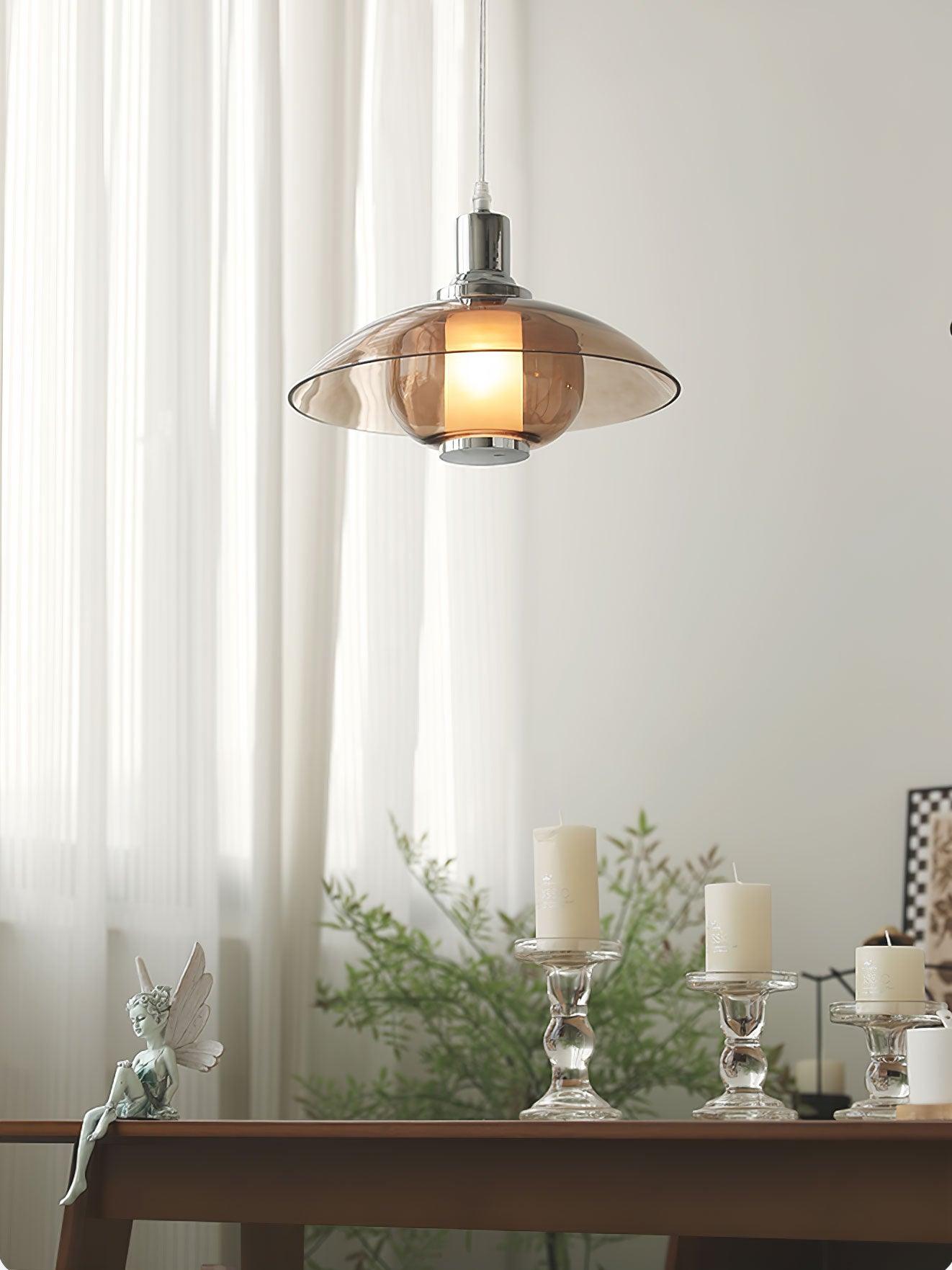 Aurelia Flying Saucer Pendant Light-Neutral Decor