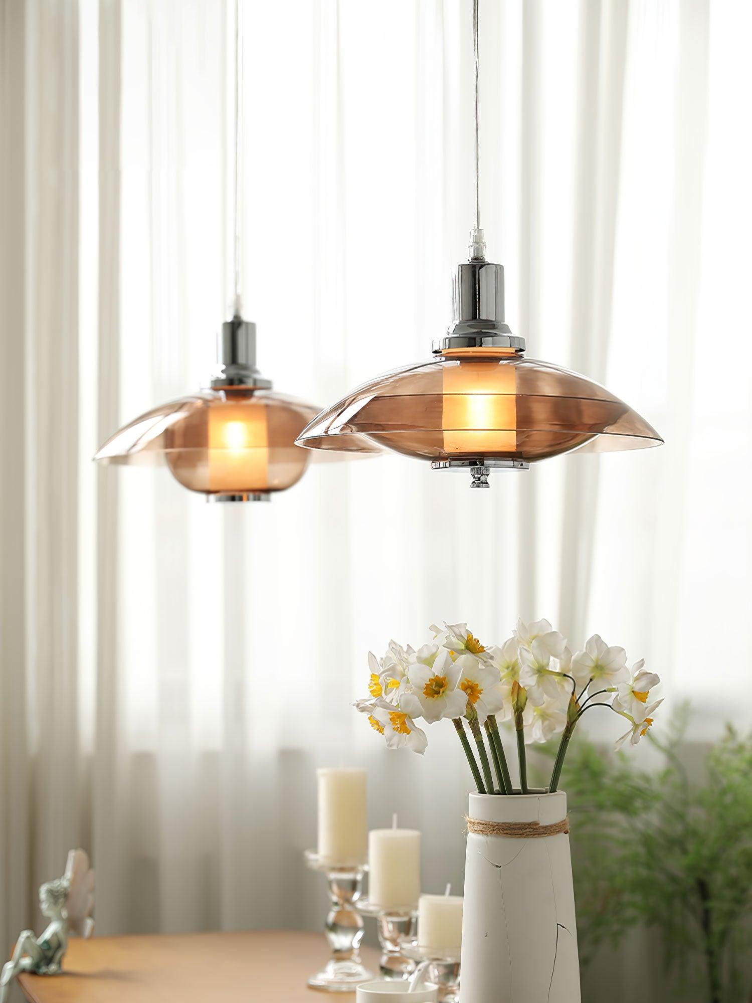 Aurelia Flying Saucer Pendant Light-Neutral Decor