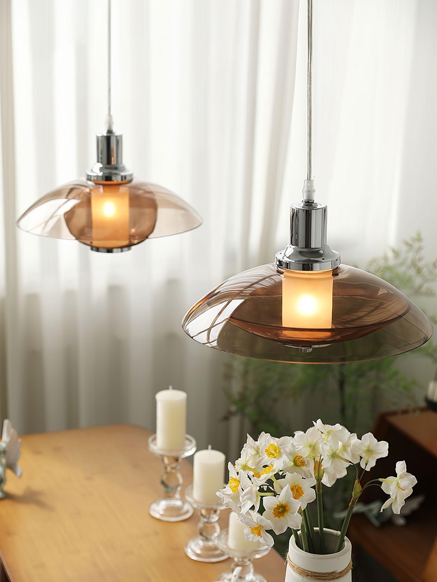 Aurelia Flying Saucer Pendant Light-Neutral Decor