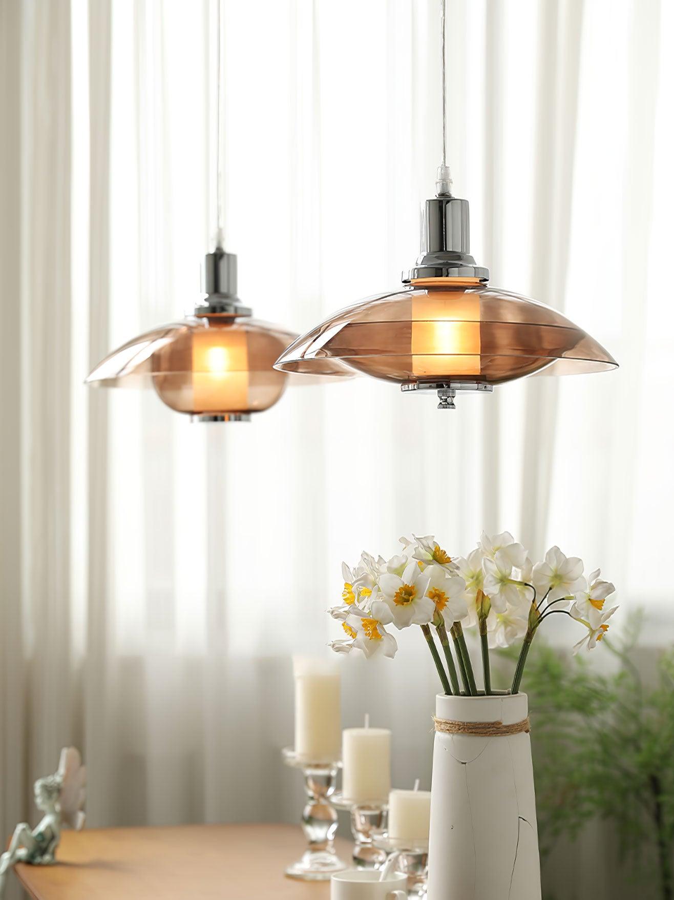 Aurelia Flying Saucer Pendant Light-Neutral Decor