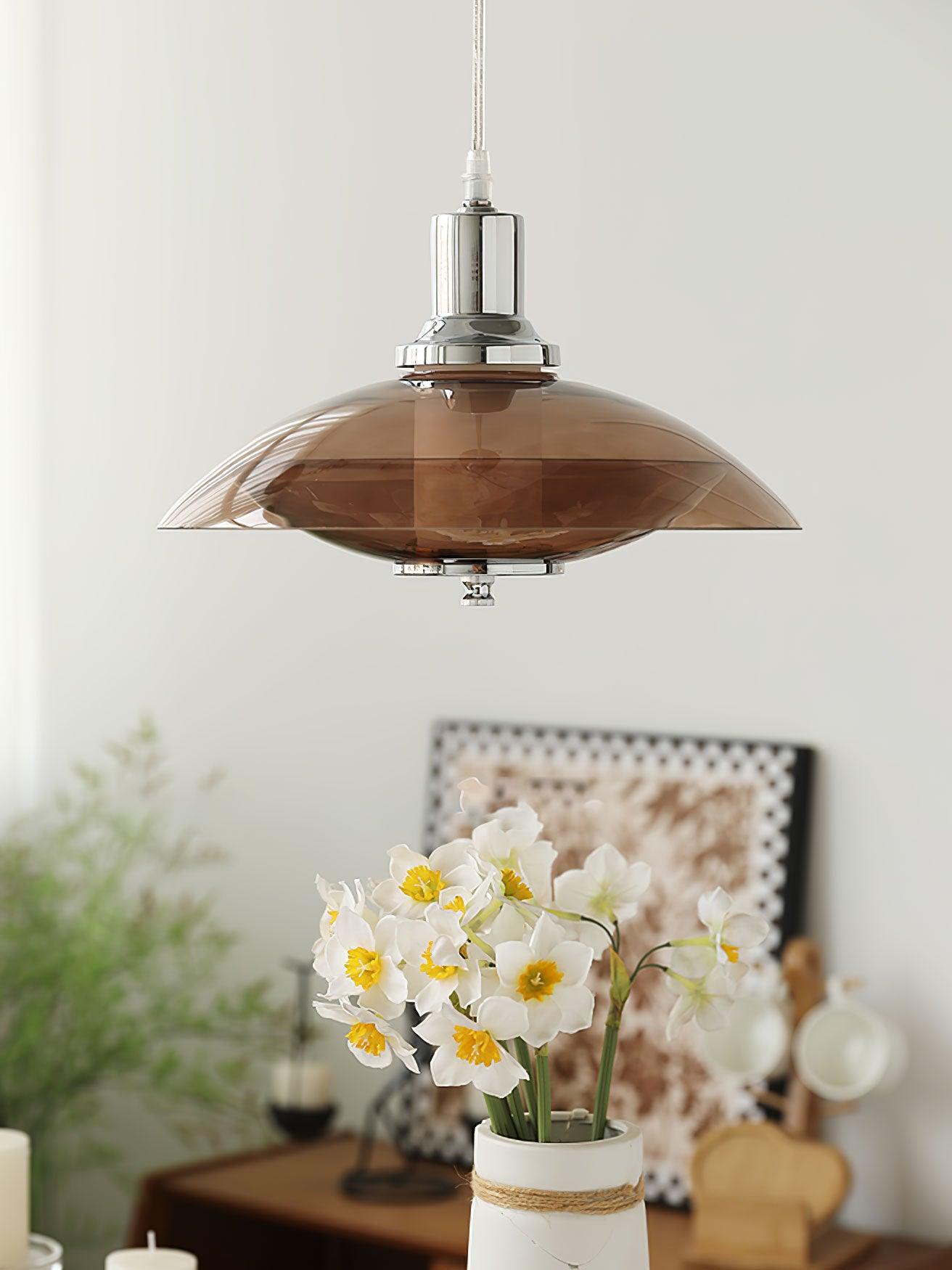 Aurelia Flying Saucer Pendant Light-Neutral Decor