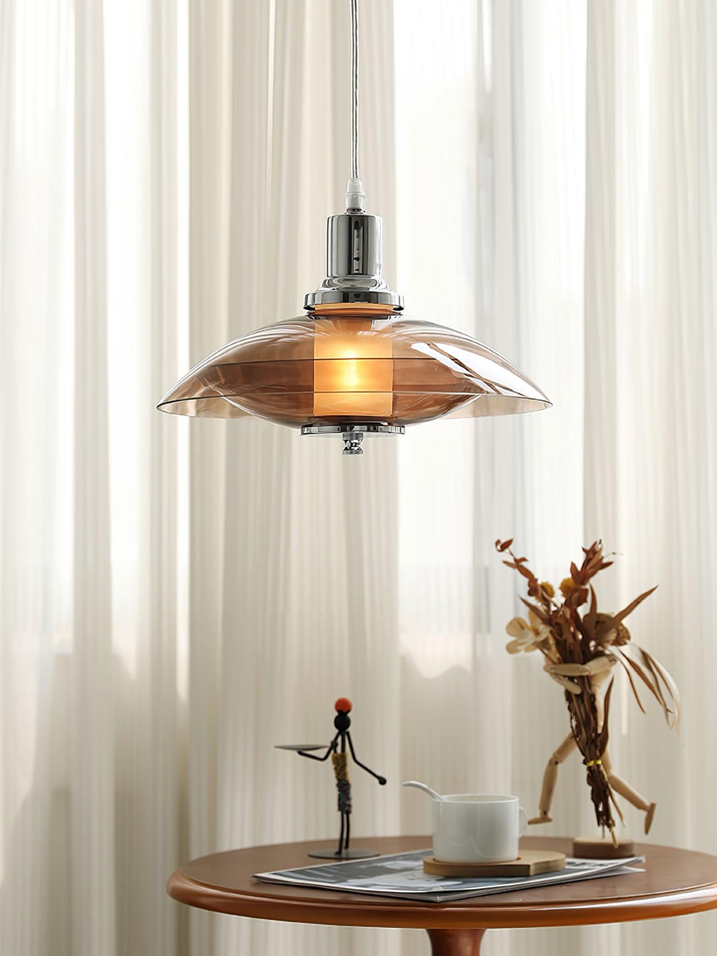 Aurelia Flying Saucer Pendant Light-Neutral Decor