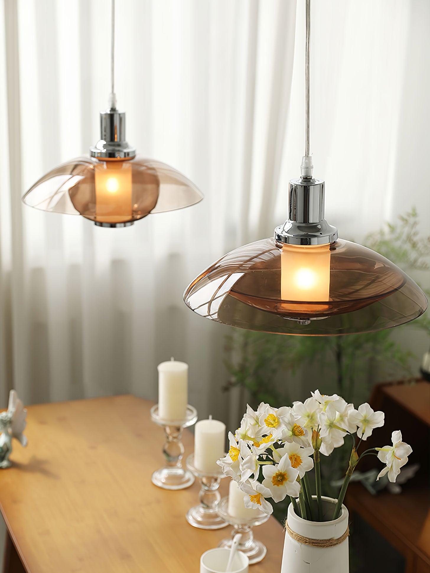 Aurelia Flying Saucer Pendant Light-Neutral Decor