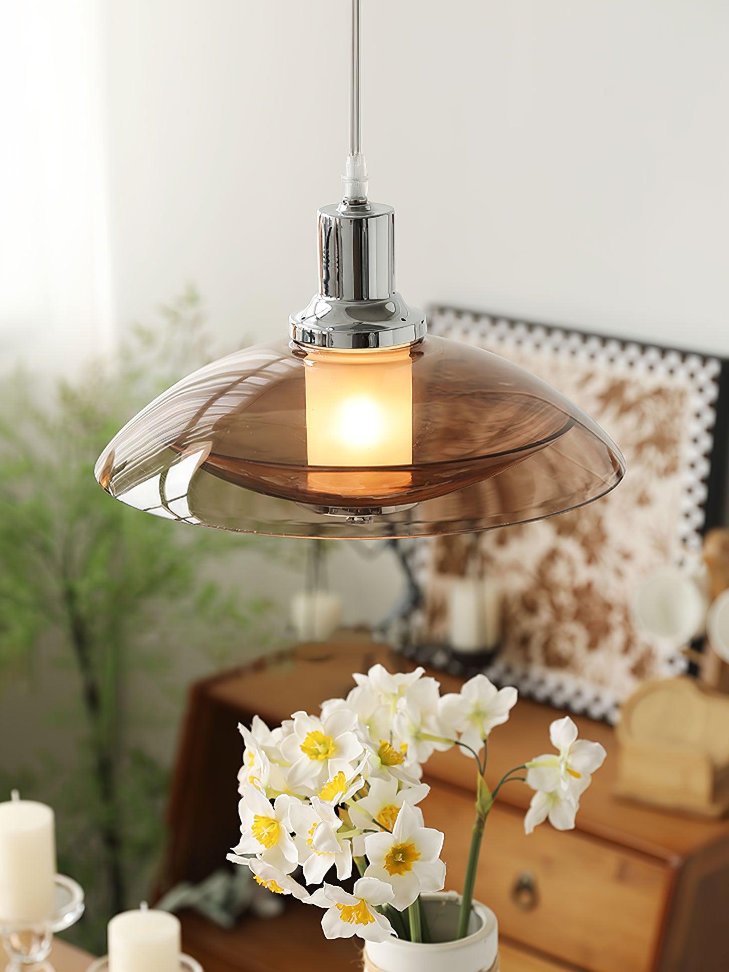 Aurelia Flying Saucer Pendant Light-Neutral Decor