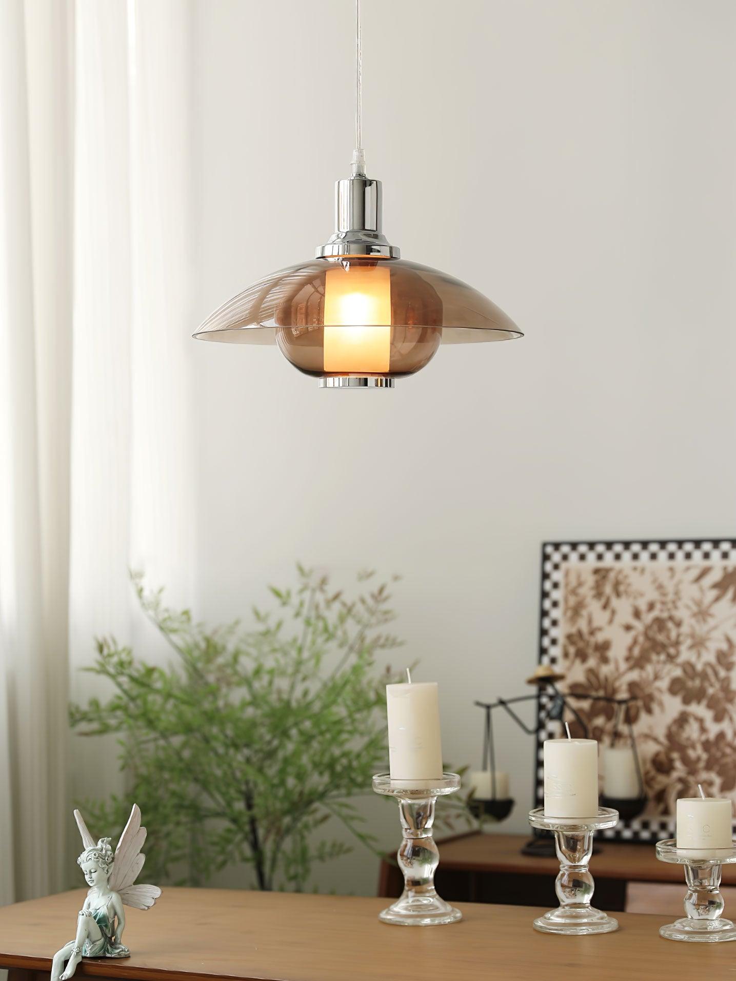 Aurelia Flying Saucer Pendant Light-Neutral Decor